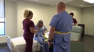 Physical Therapy Transfer Training  How To Transfer From Wheelchair To Bed [upl. by Ruthi]