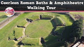 CAERLEON ROMAN BATHS amp AMPHITHEATRE WALES  Walking Tour  Pinned on Places [upl. by Eenitsed516]